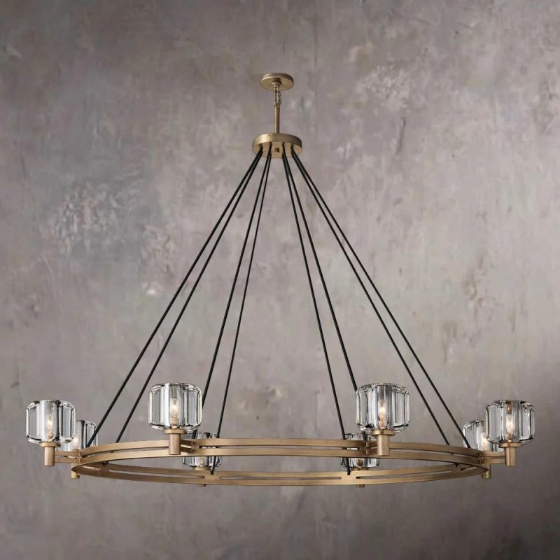 Demaret Round Crystal Chandelier 60"