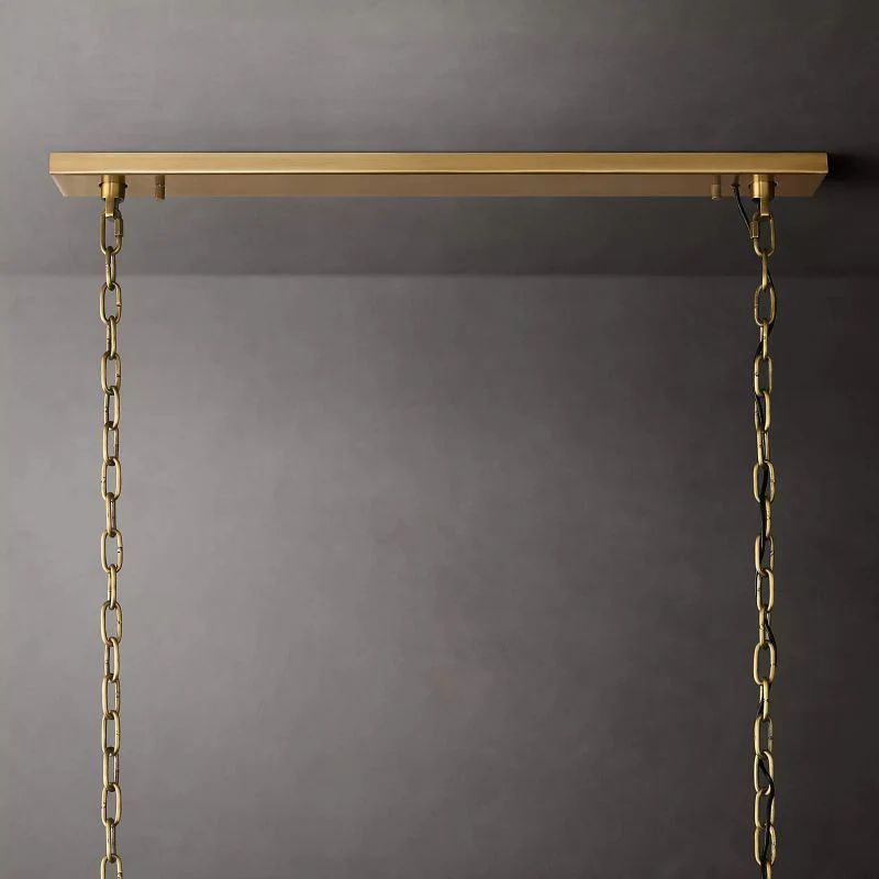 Kiko Calcite Rectangular Chandelier 62"