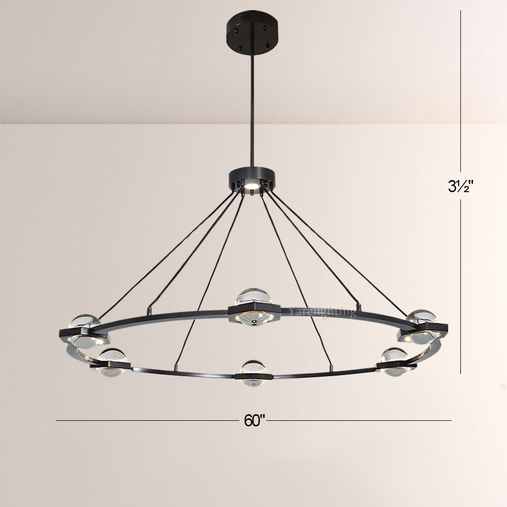 Cosmos Crystal Ball Round Chandelier 60"