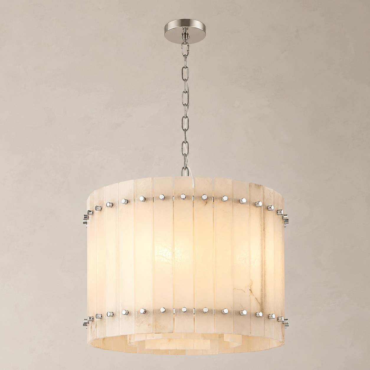 Mara Alabaster Round Chandelier 22"