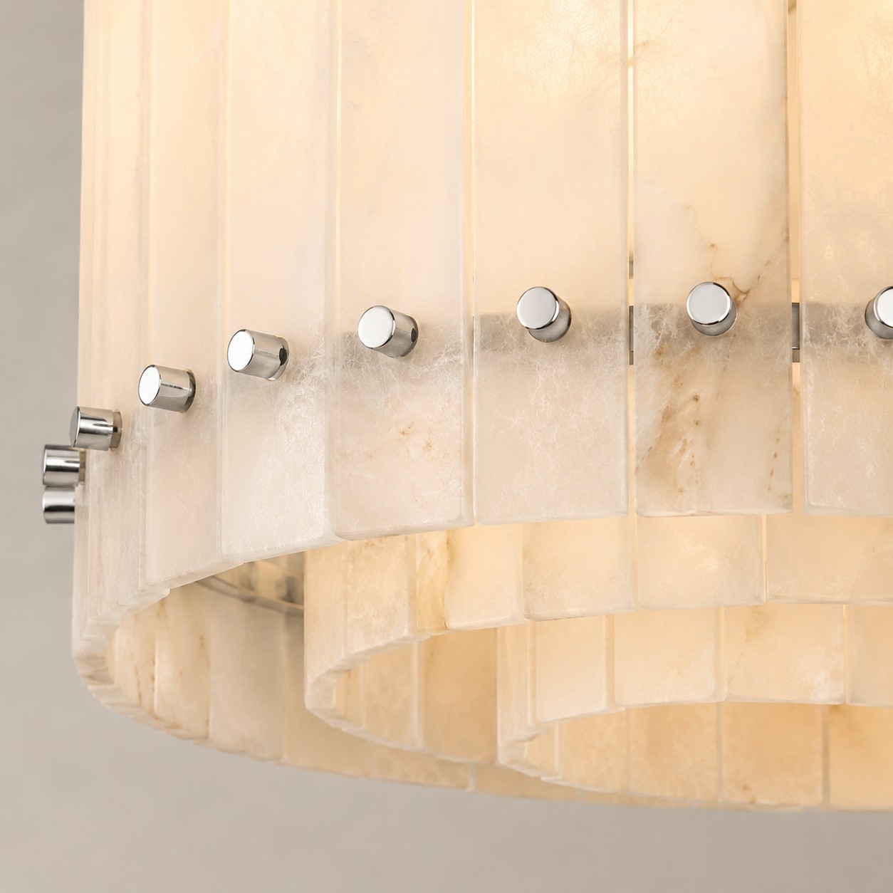 Mara Alabaster Round Chandelier 22"