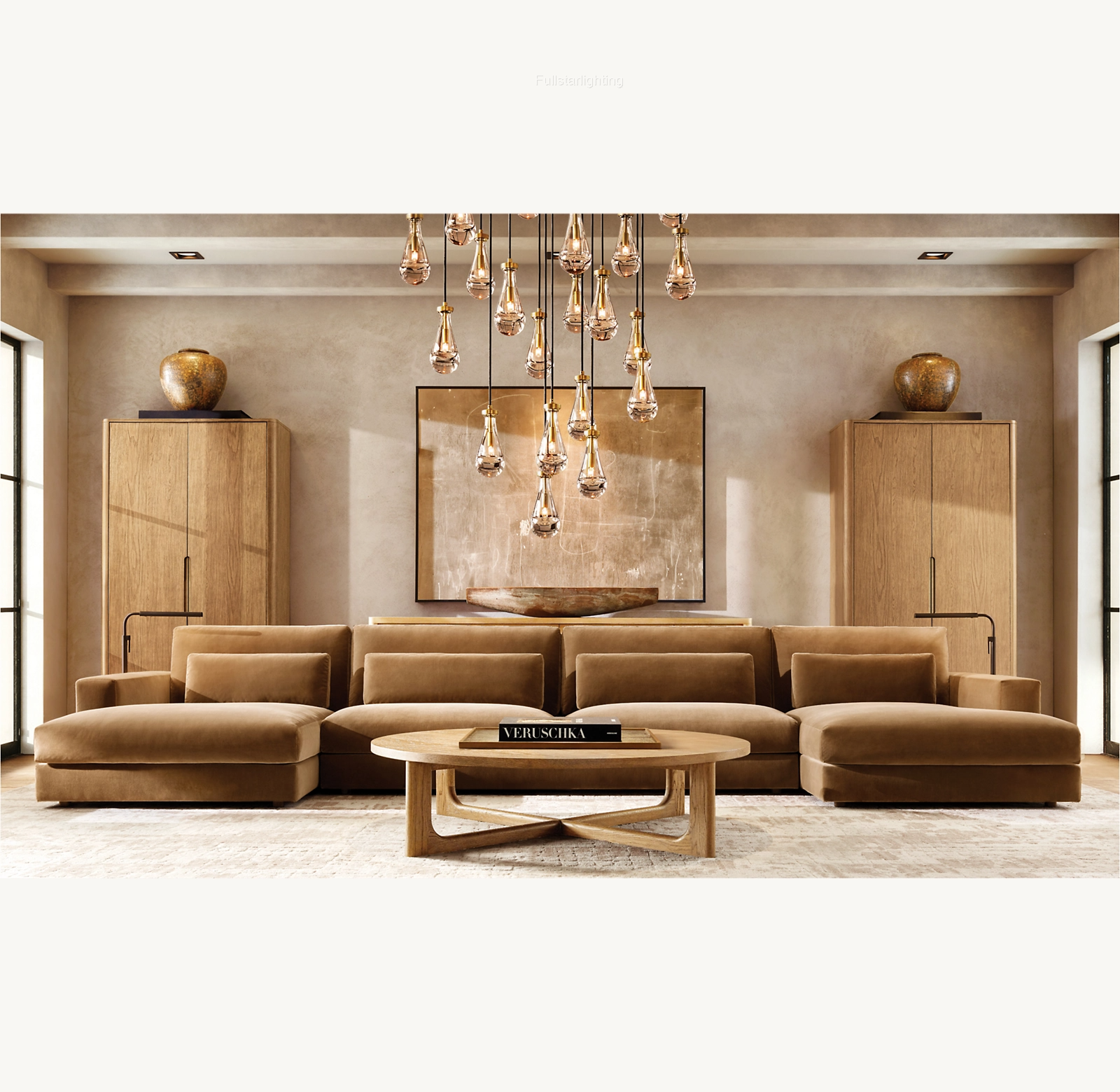 Raindrops Round Chandelier 18"