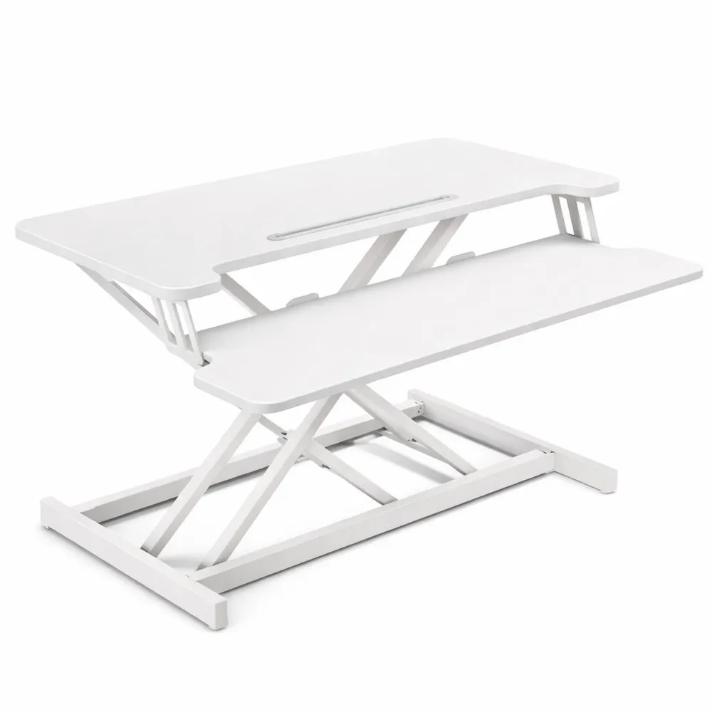 Station de Travail Assis-Debout Réglable avec Plateau Clavier