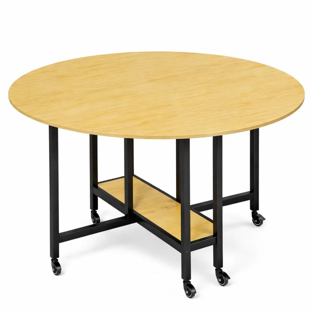 Table de Cuisine Ronde Pliante pour Petits Espaces