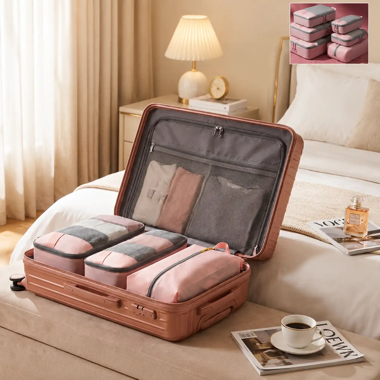 PackEase Compression Travel Organizer Set