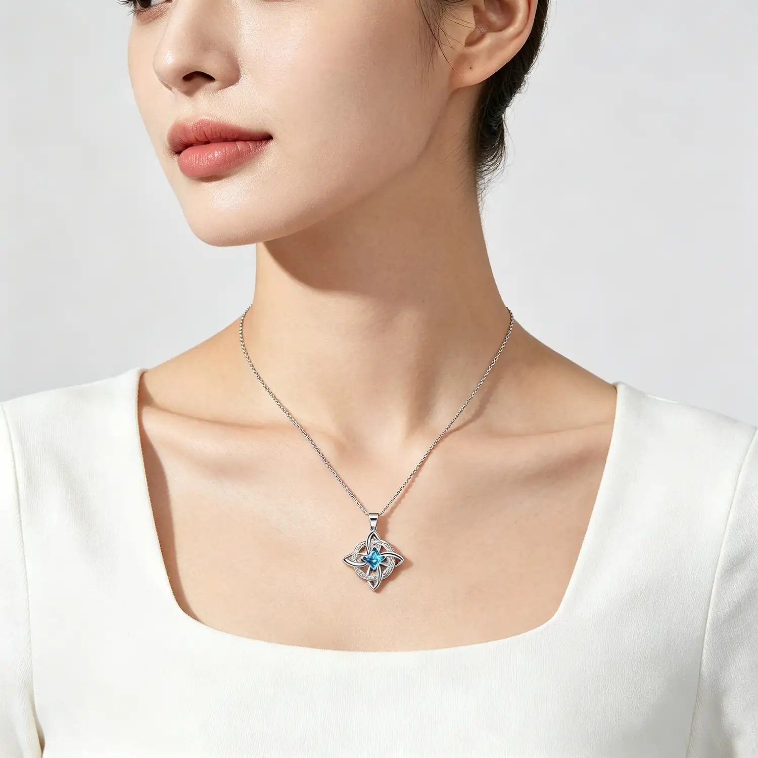 Four-leaf clover necklace