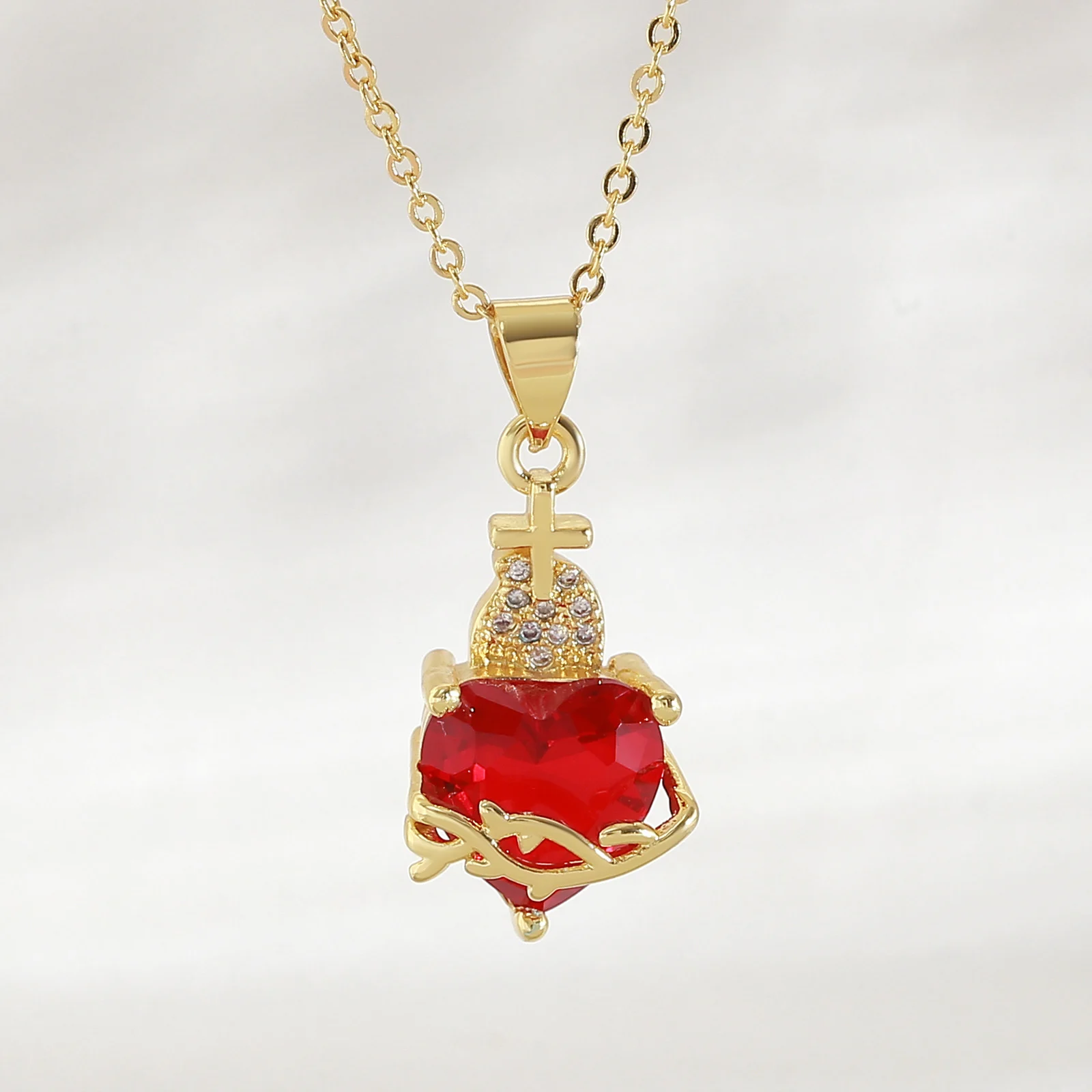 Love And Faith Heart Cross Necklace
