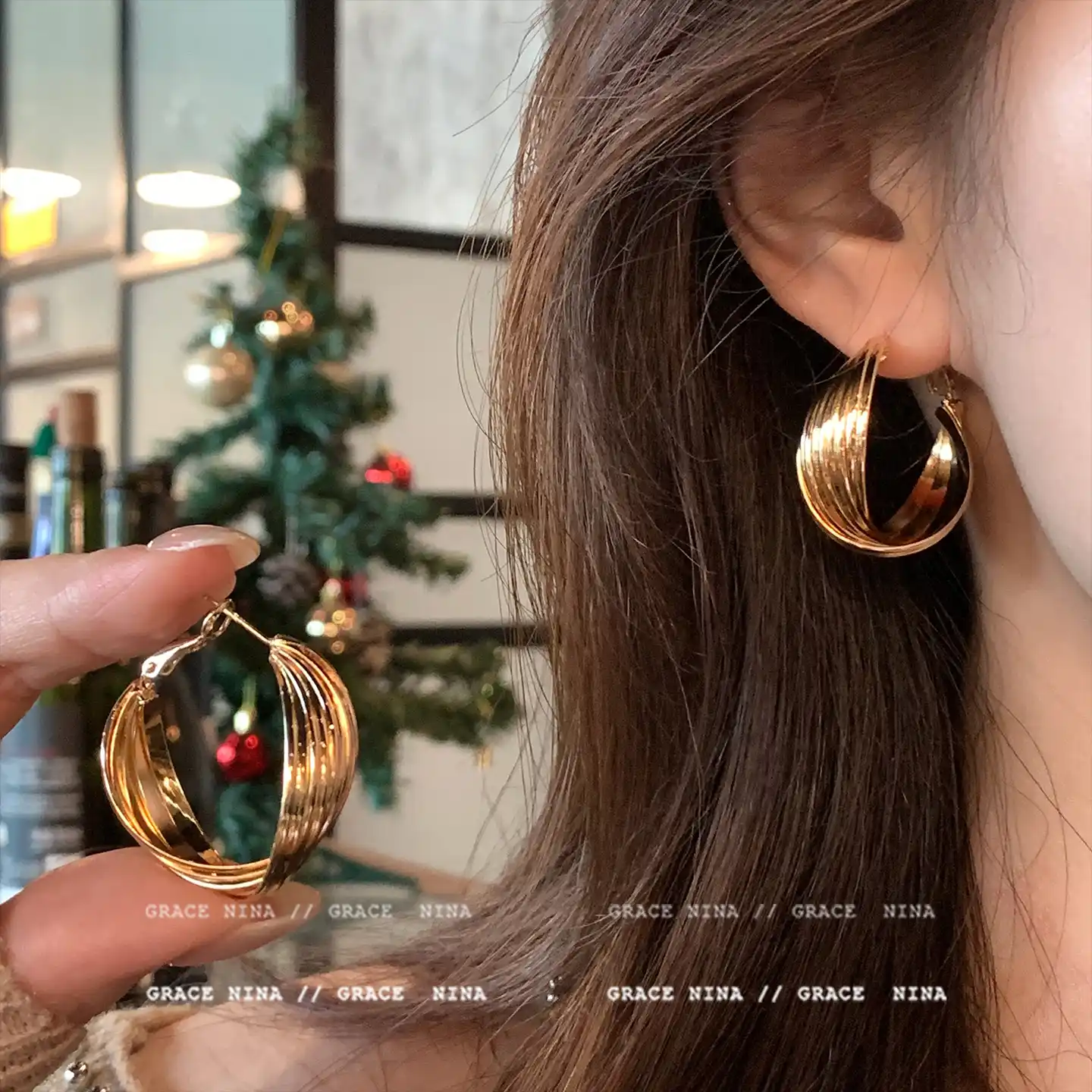 Sculpted Layer Hoop Earrings