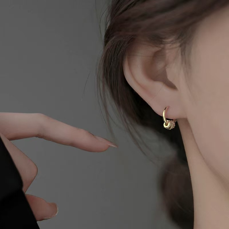 Triple Ring Huggie Earrings