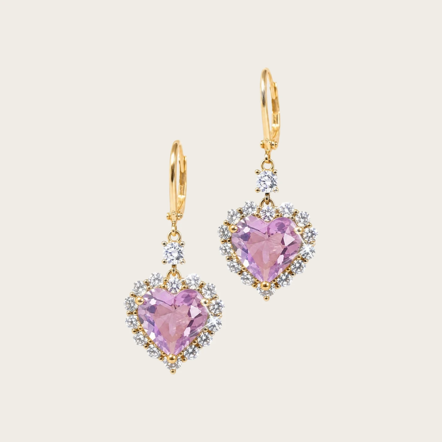 Ocean Heart Sparkle Drop Earrings