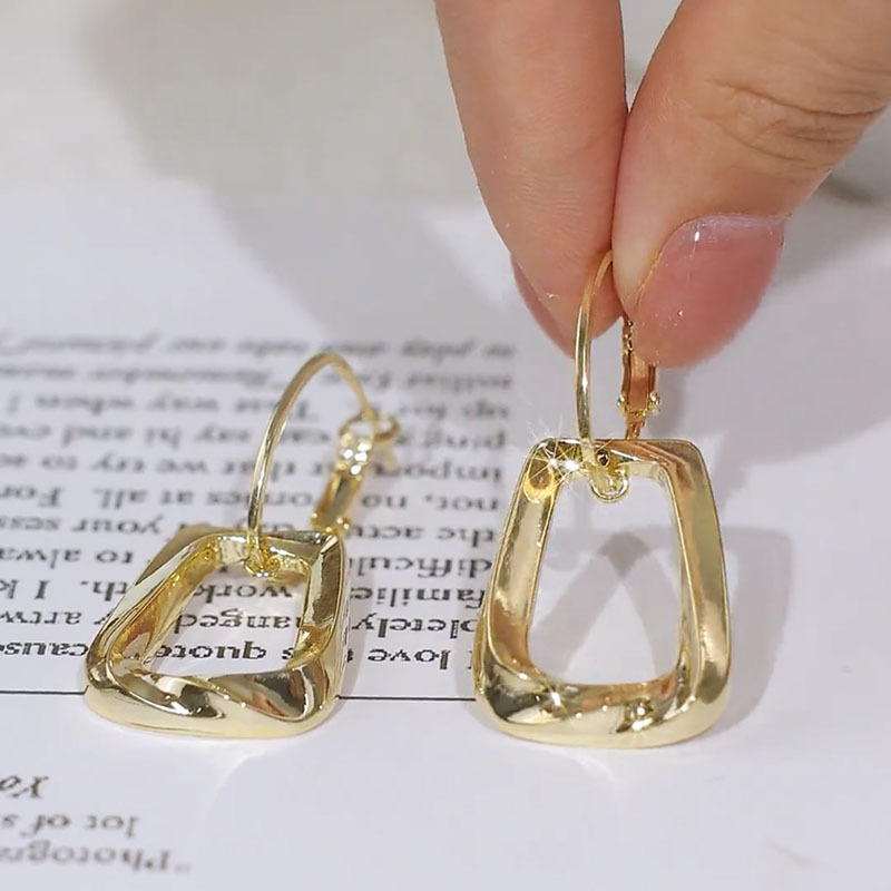 Avery Geometric Gold-Tone Dangle Earrings