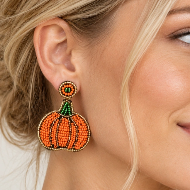Beaded Halloween Earrings