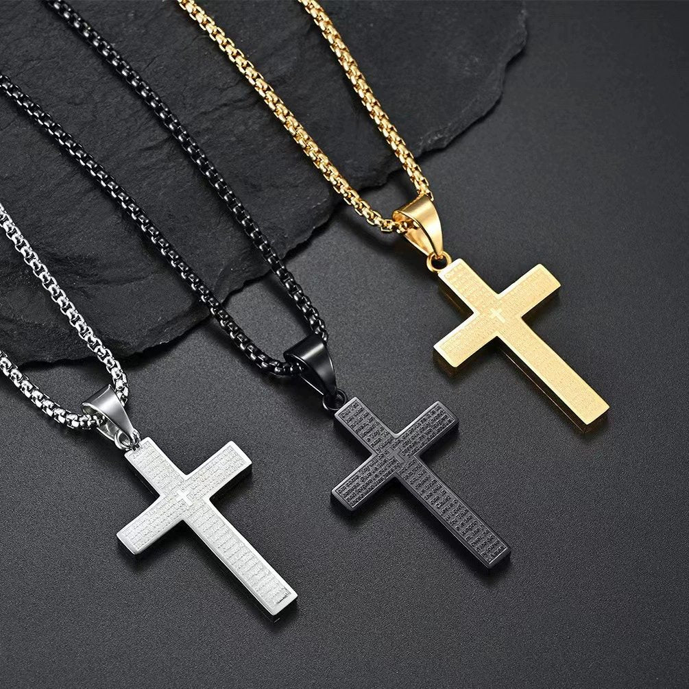 🎁50% OFF🎁 Lord's Prayer Scibble Cross Necklace