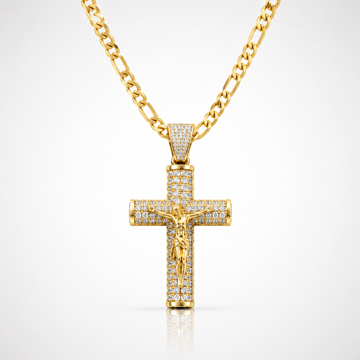 14K Gold Crucifix Chain