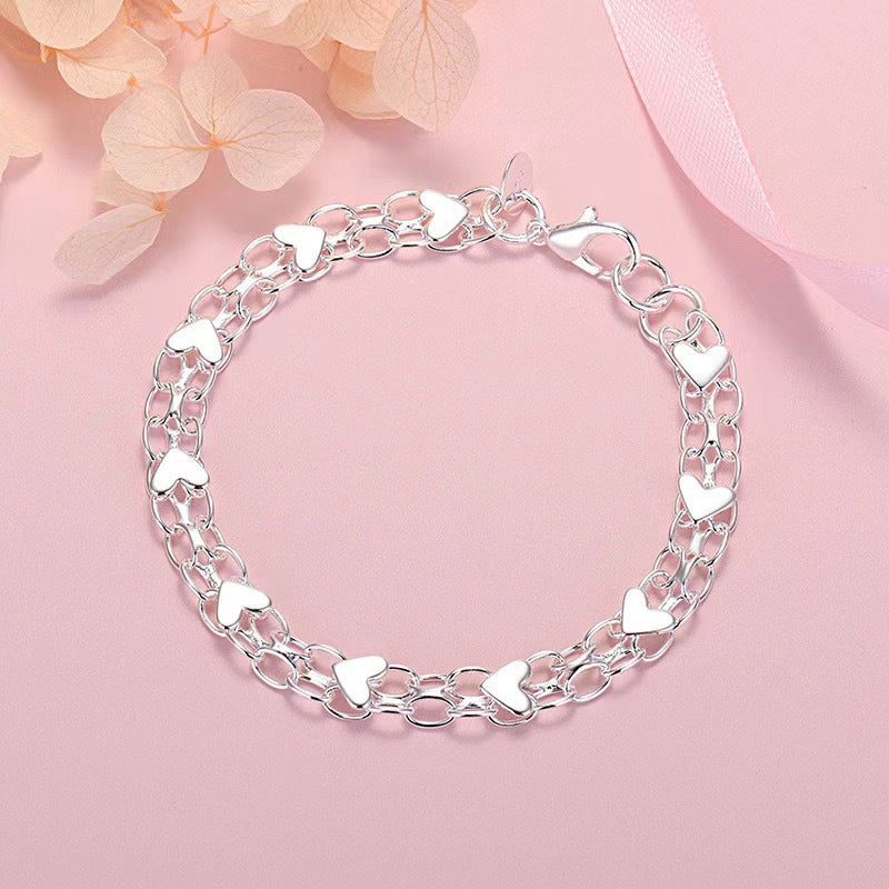 Elegant Heart-Shaped Bracelet
