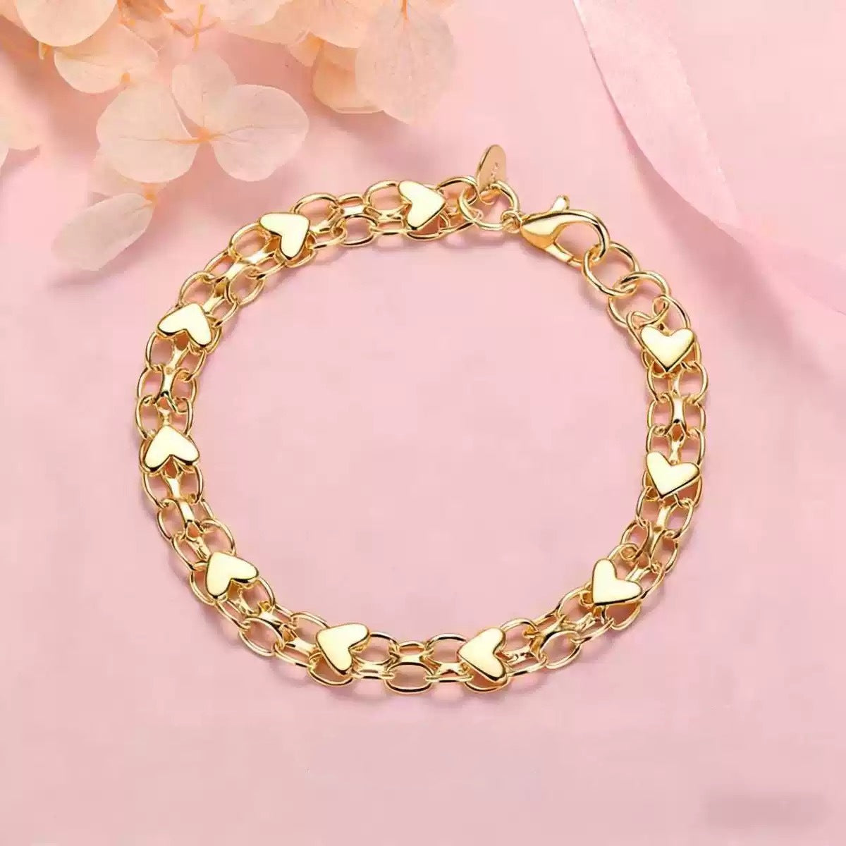 Elegant Heart-Shaped Bracelet
