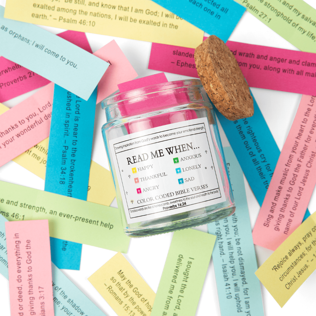 90 Days Of Faith Bible Verse Jar | Daily Scripture & Encouragement Gift