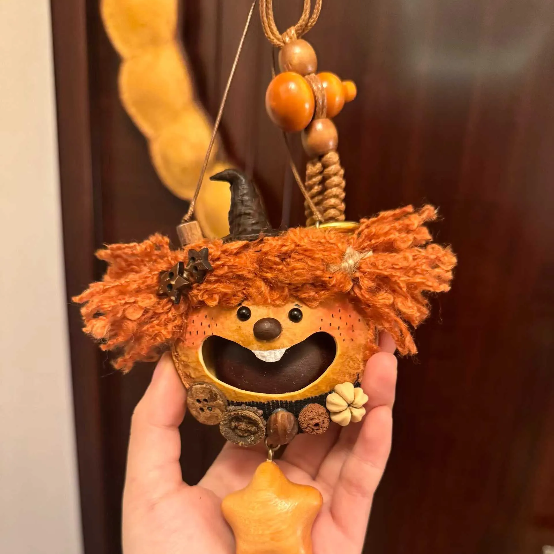 Handmade Entada Single Bean Pod Ornament