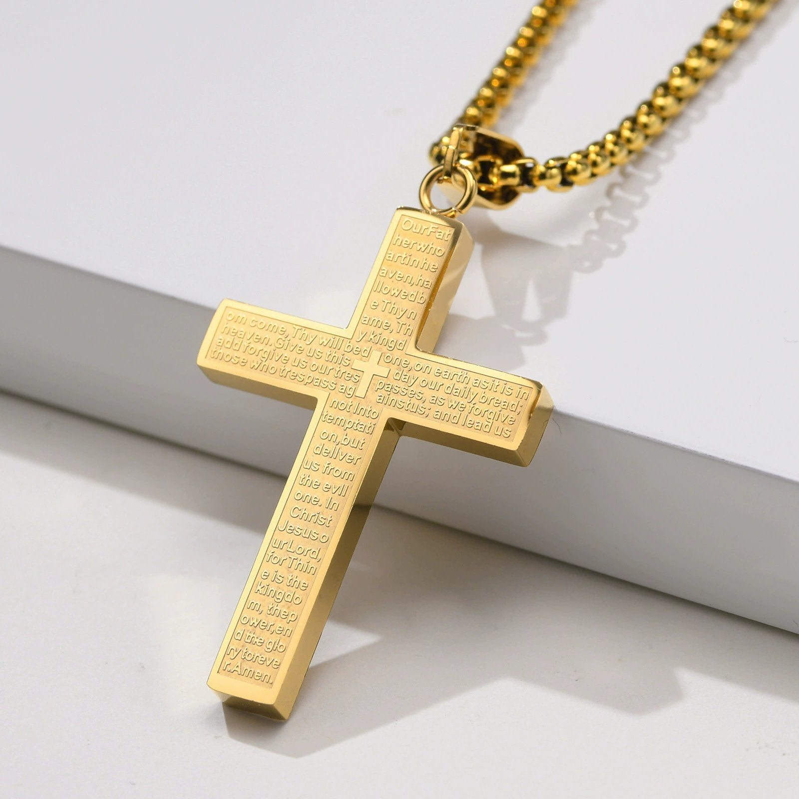 🎁50% OFF🎁 Lord's Prayer Scibble Cross Necklace