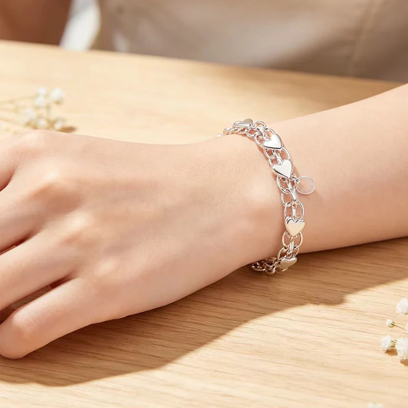 Elegant Heart-Shaped Bracelet