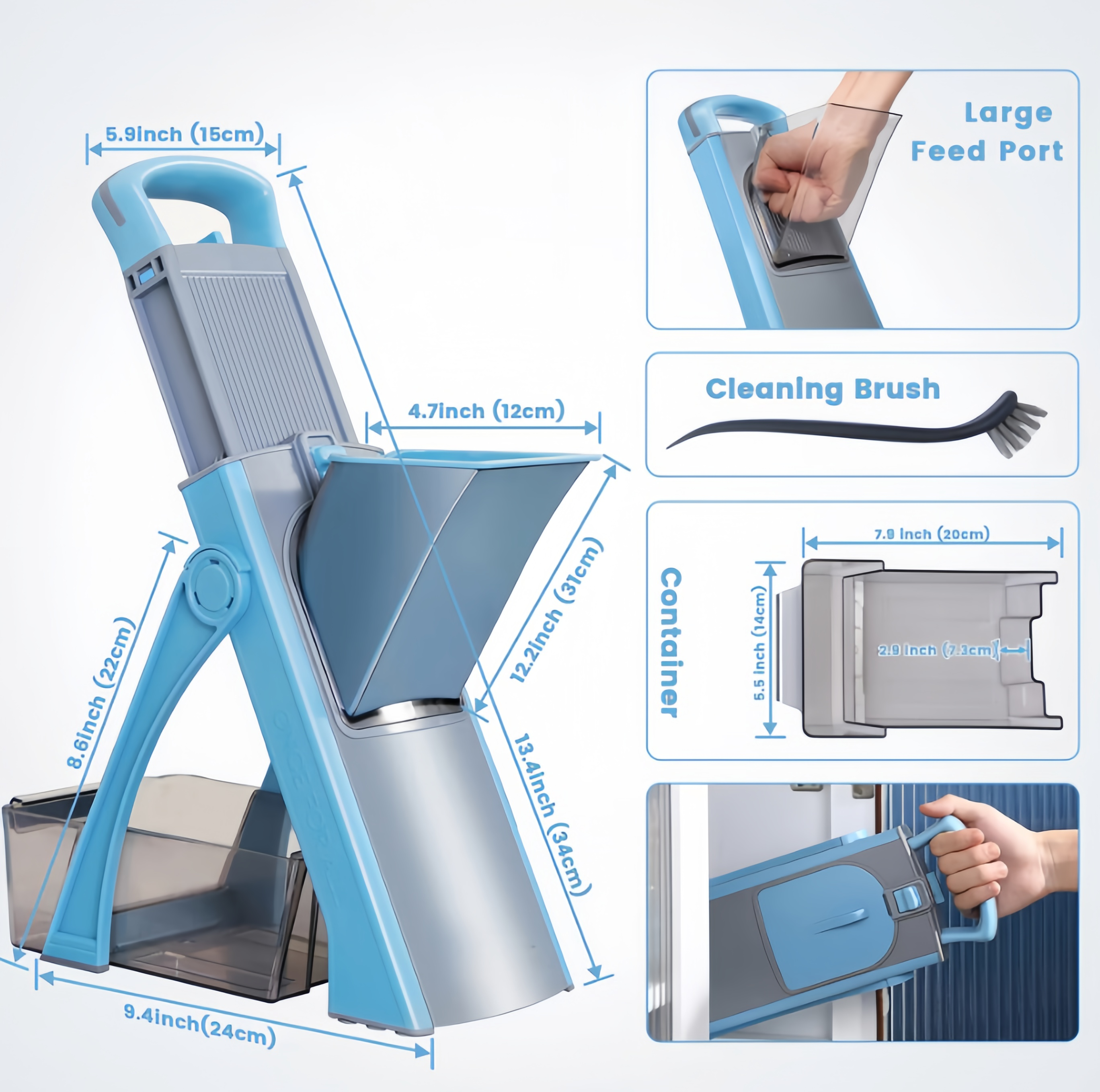 Multifunctional Safe Hand Mandoline Slicer