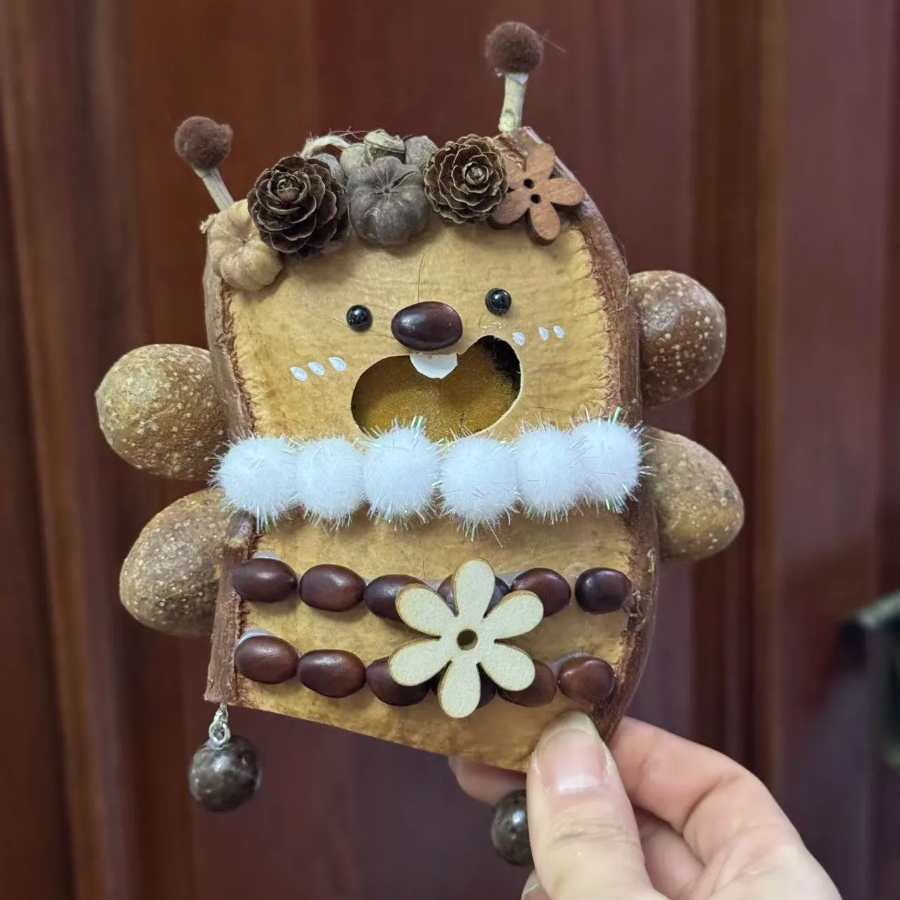 Handmade Entada Double Bean Pod Ornament