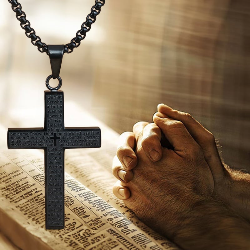 🎁50% OFF🎁 Lord's Prayer Scibble Cross Necklace