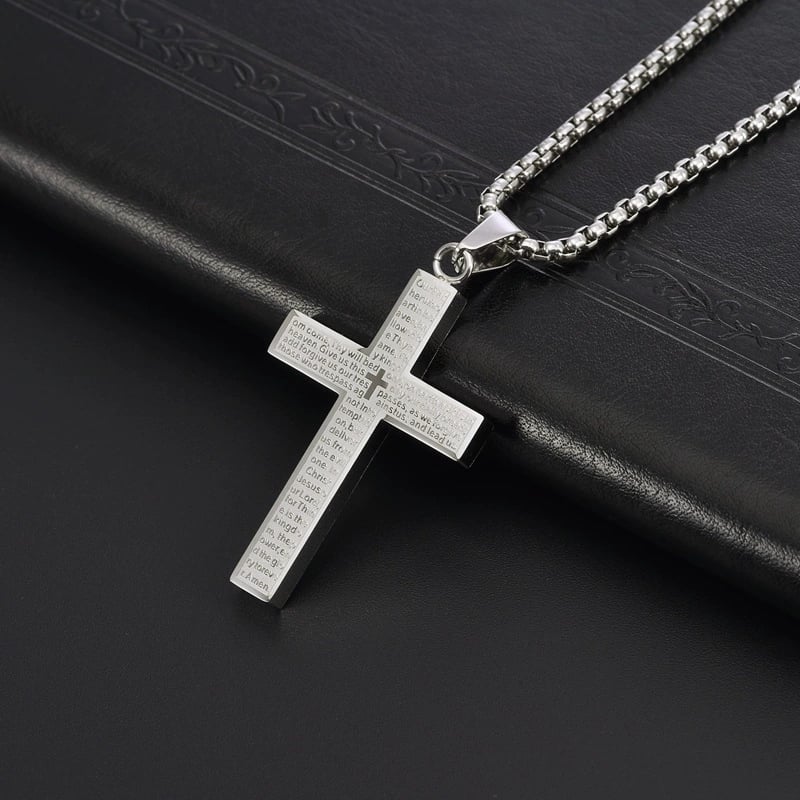🎁50% OFF🎁 Lord's Prayer Scibble Cross Necklace
