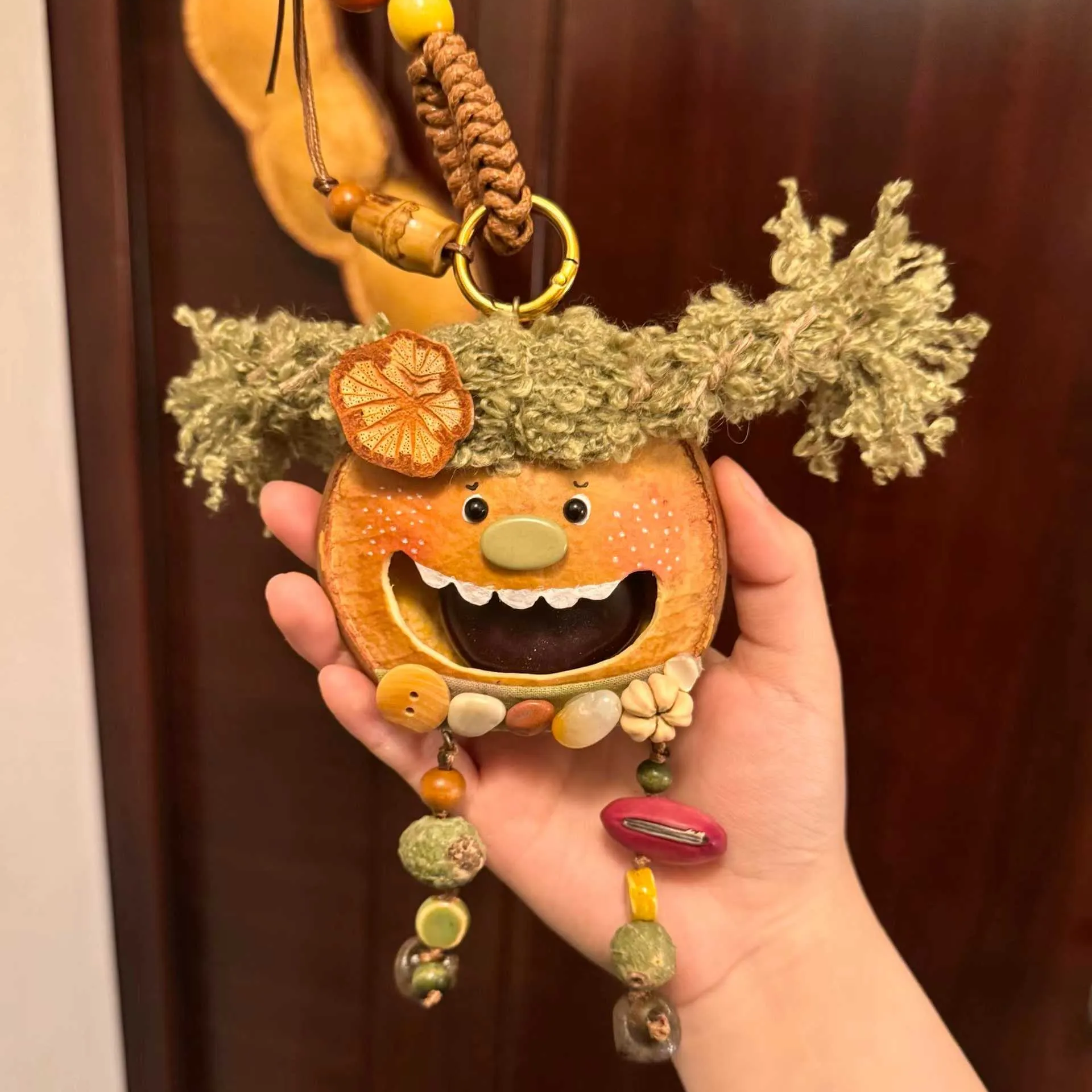 Handmade Entada Single Bean Pod Ornament