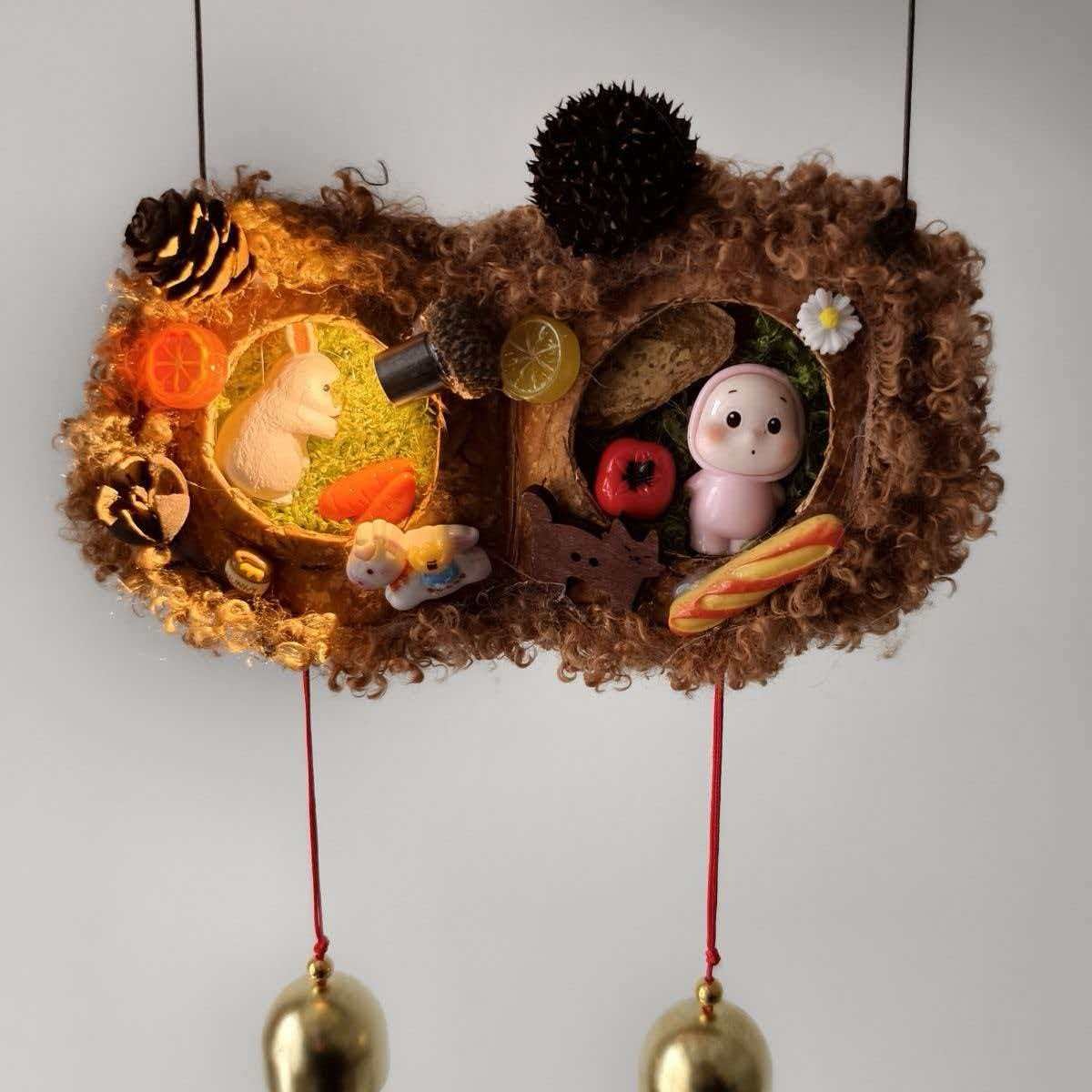 Handcrafted Bean Pod Dioramas