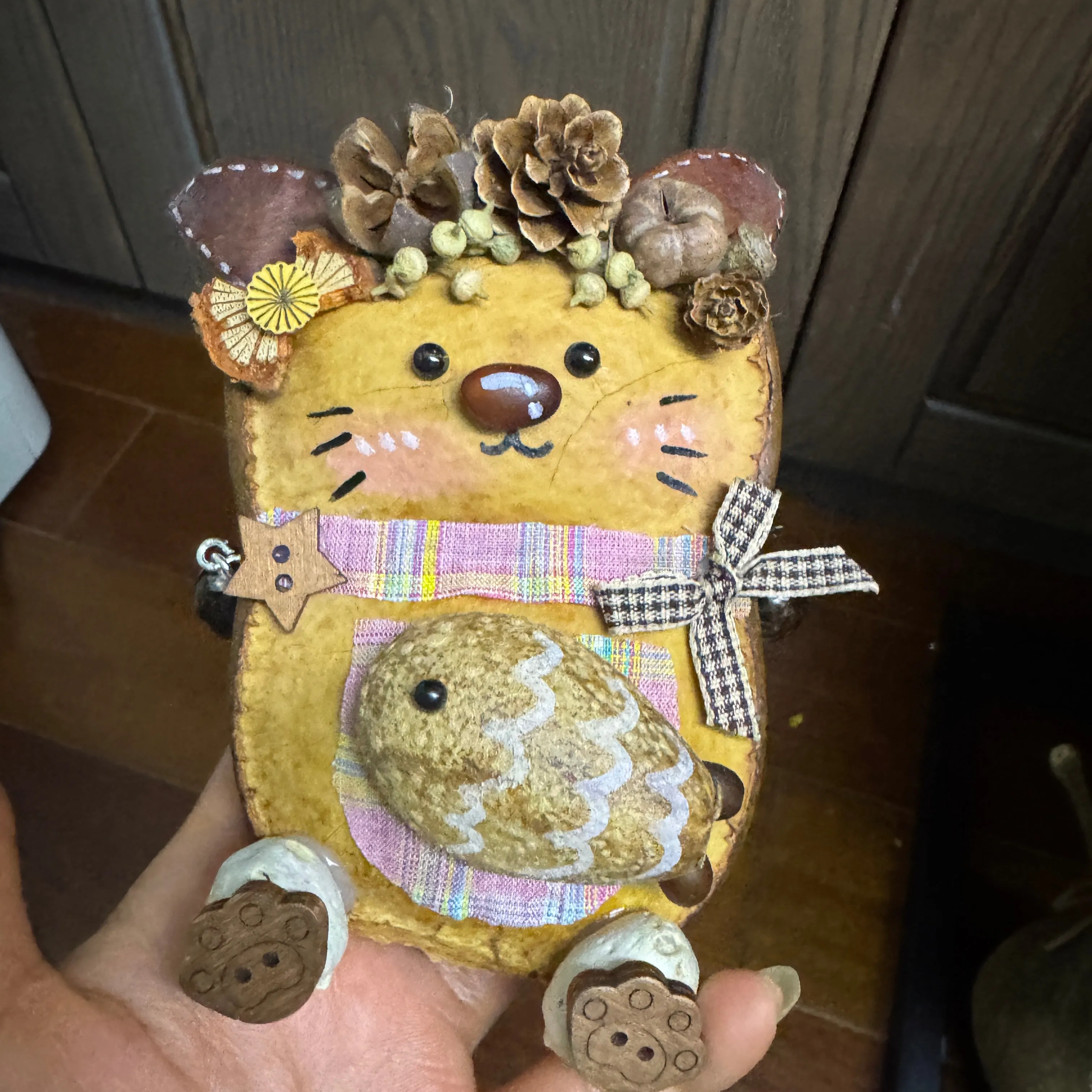 Handmade Entada Double Bean Pod Ornament