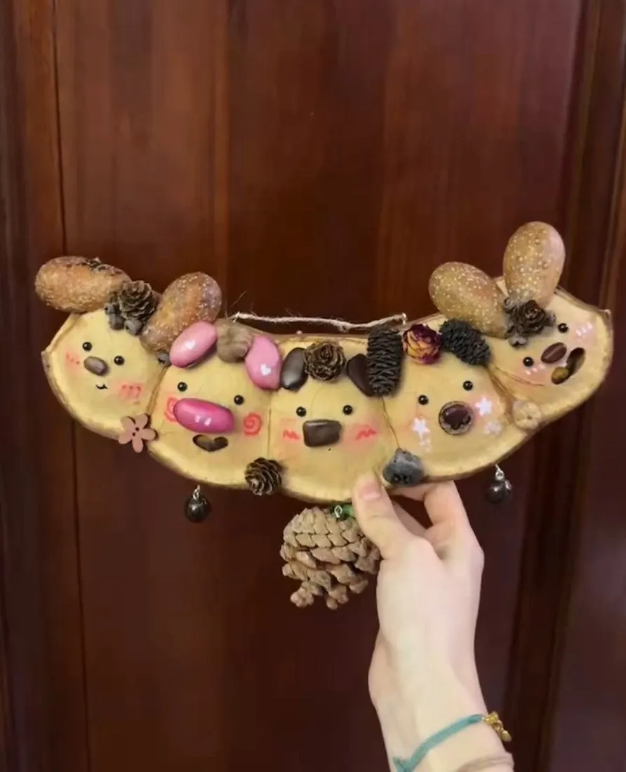 Handcrafted Bean Pod Dioramas