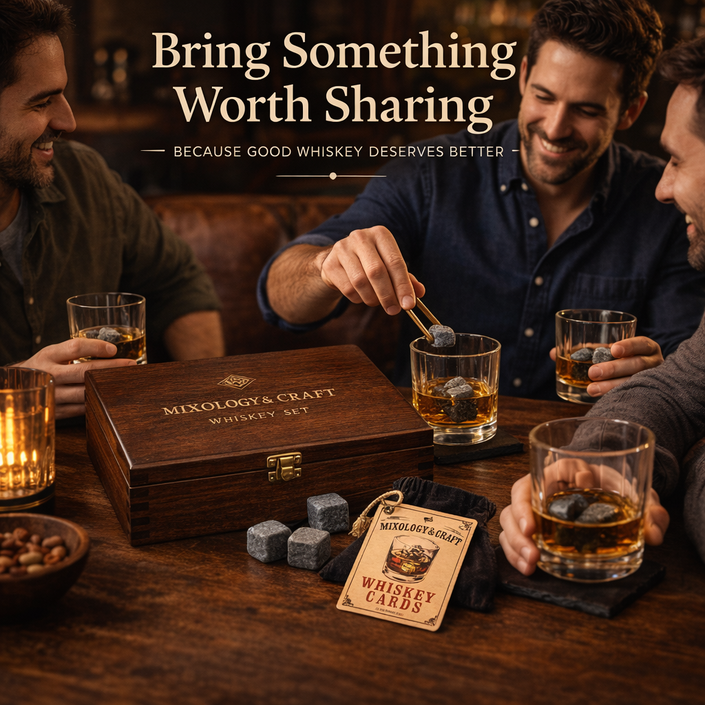 Whiskey Latch Crate Gift Set – 13-Piece with Diamond Glasses
