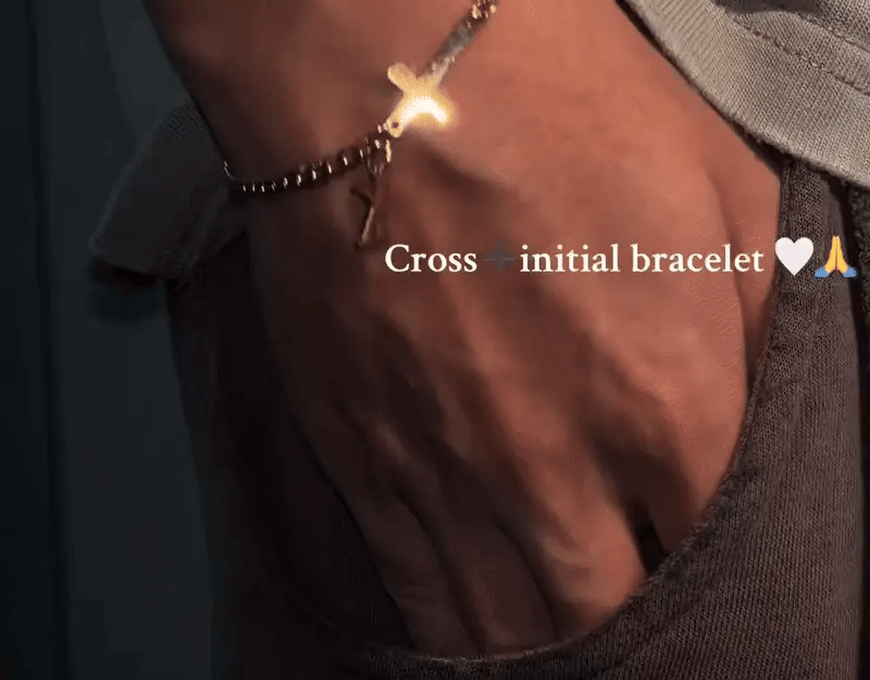 Grace Initial Cross Bracelet — A Personalized Symbol Of Faith & Love
