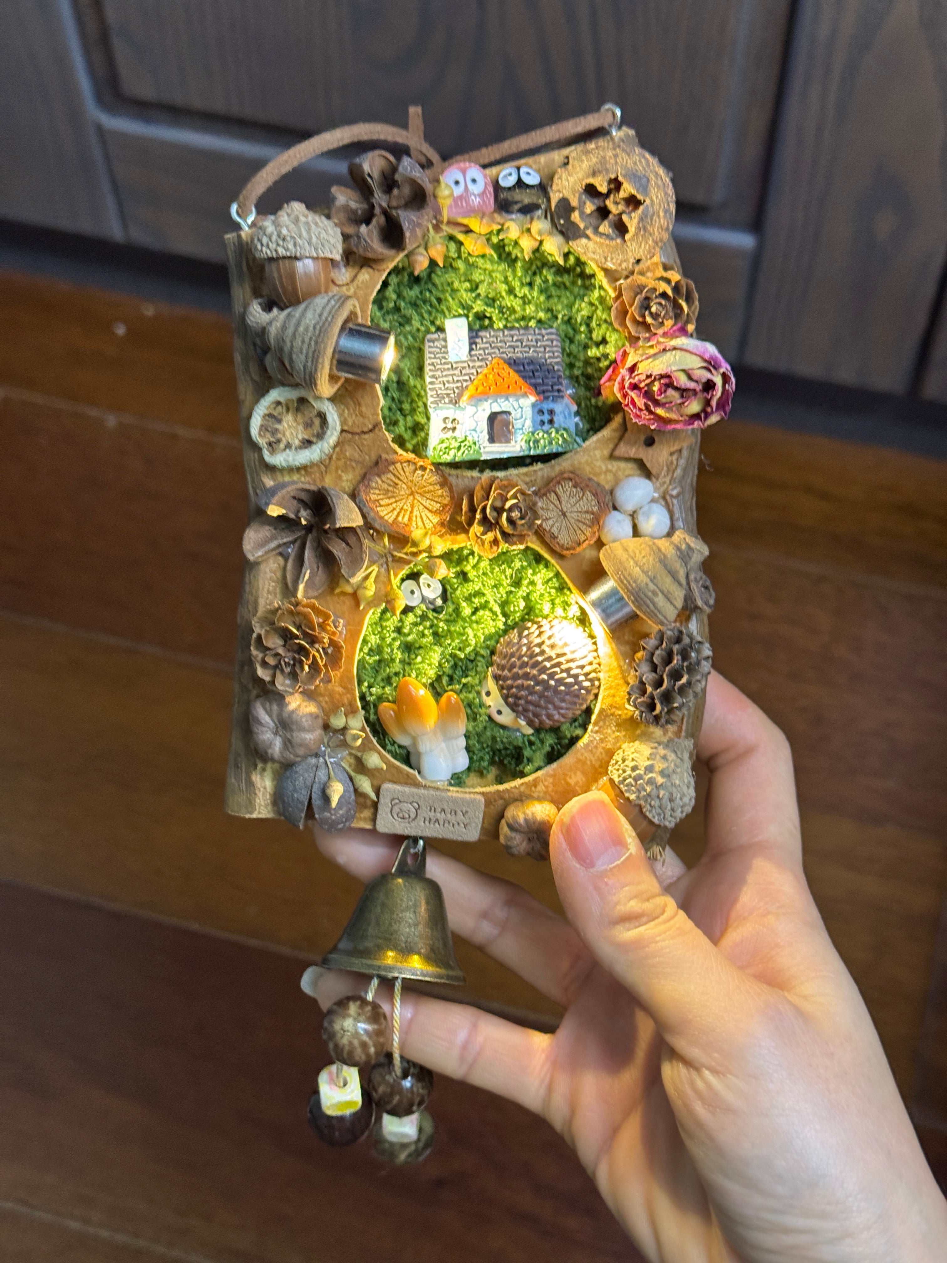 Handcrafted Bean Pod Dioramas