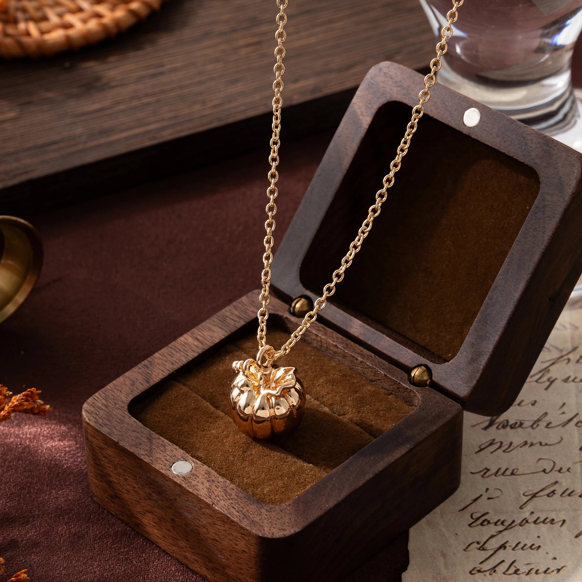 Lillian Pumpkin Charm Necklace
