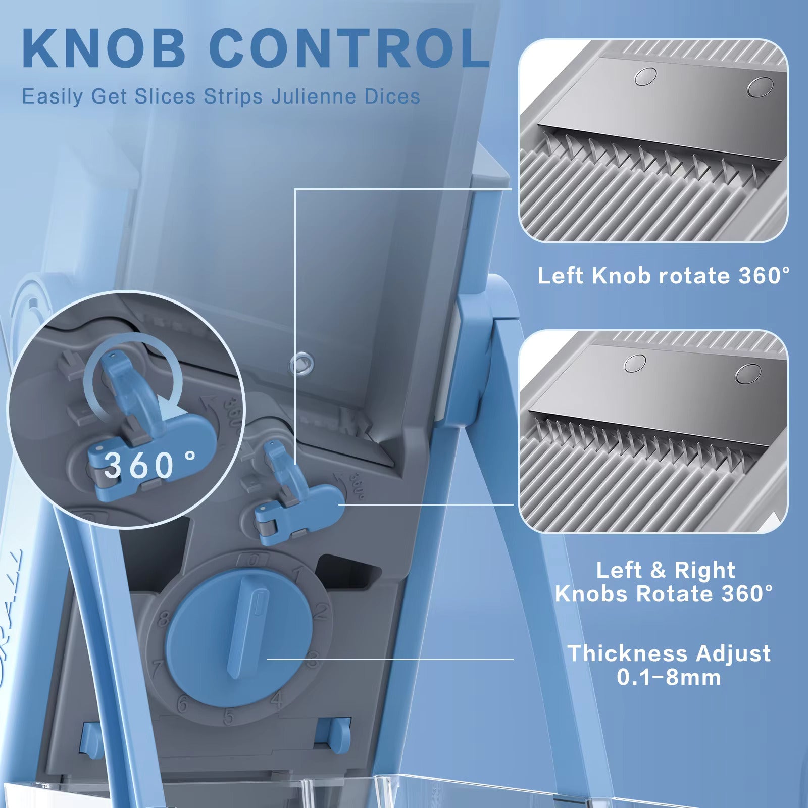 Multifunctional Safe Hand Mandoline Slicer