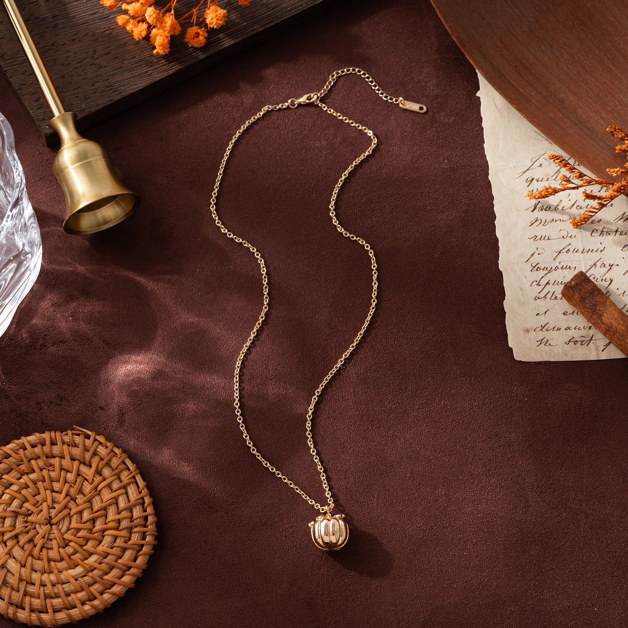 Lillian Pumpkin Charm Necklace