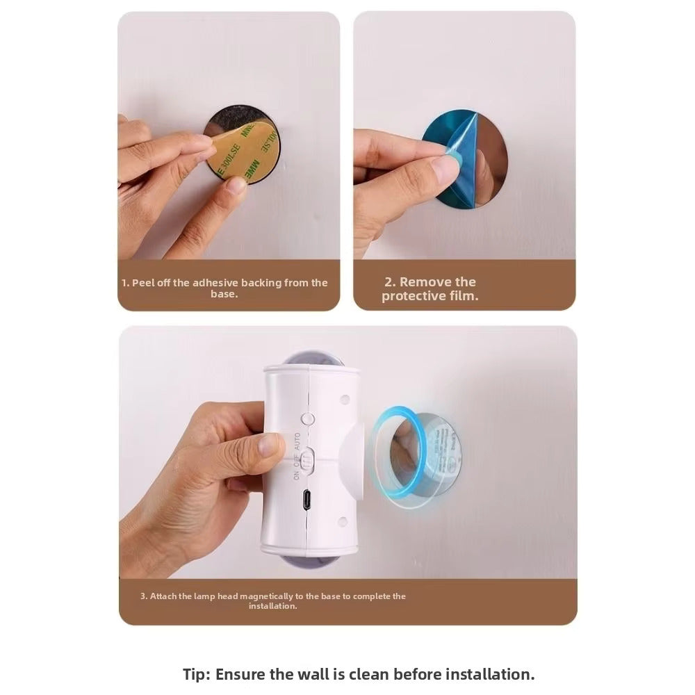 Human Body Detection Night Light Automatic Sensing 7 Color Wall Lamp