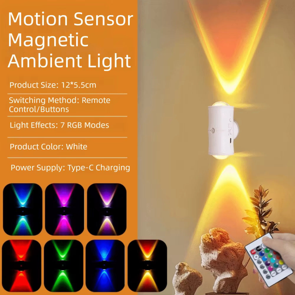 Human Body Detection Night Light Automatic Sensing 7 Color Wall Lamp