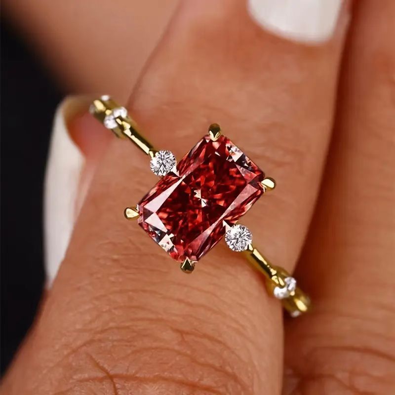 A ring adorned with dazzling cut colored gemstones