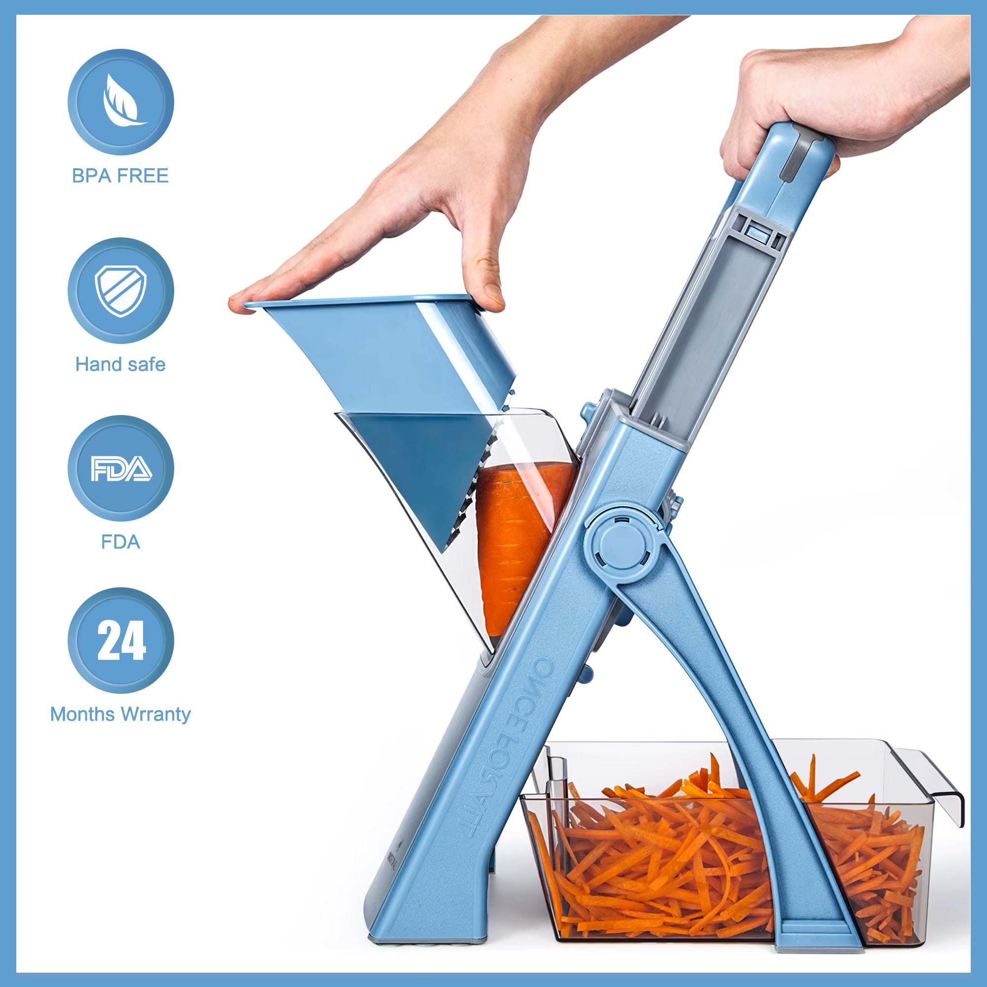 Multifunctional Safe Hand Mandoline Slicer