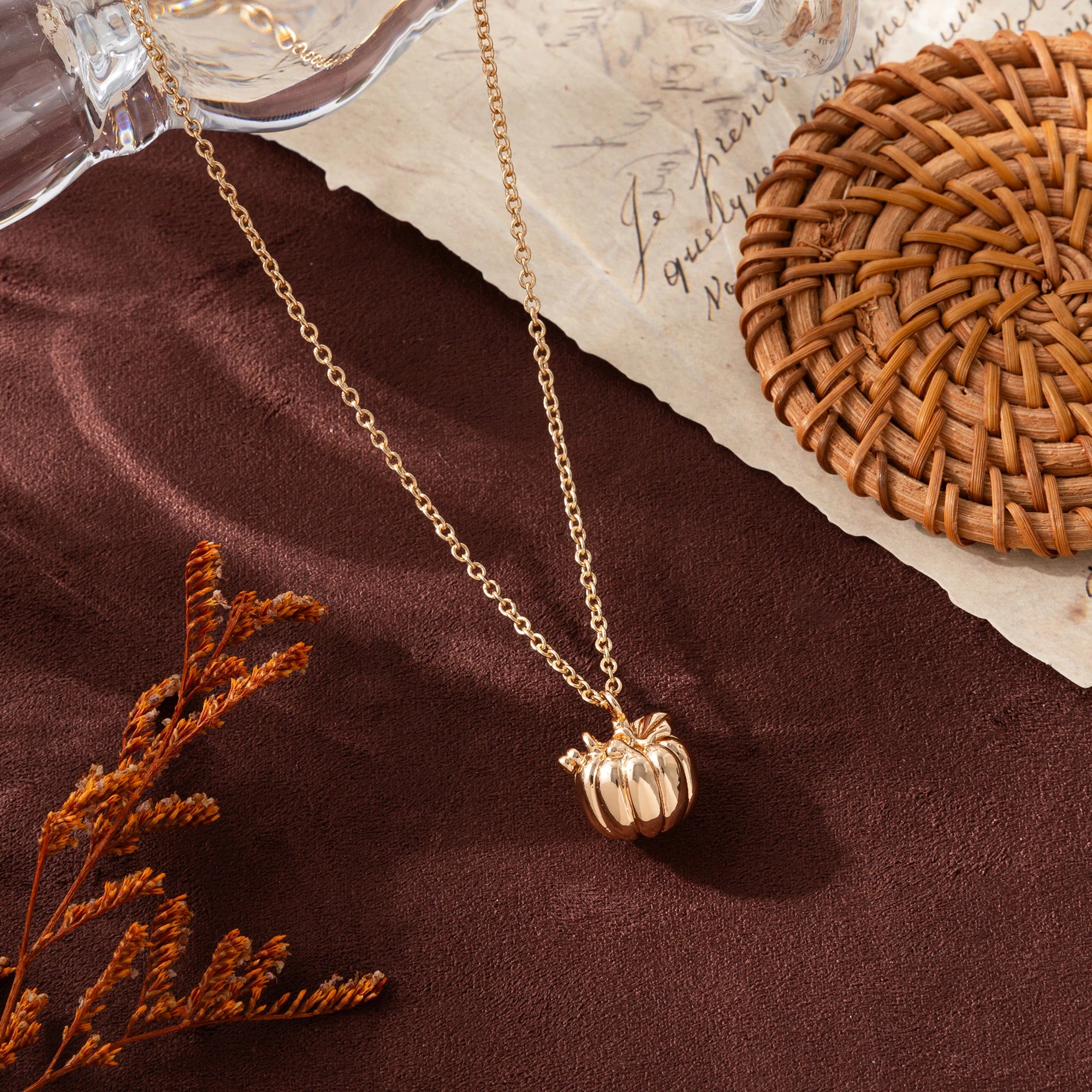 Lillian Pumpkin Charm Necklace
