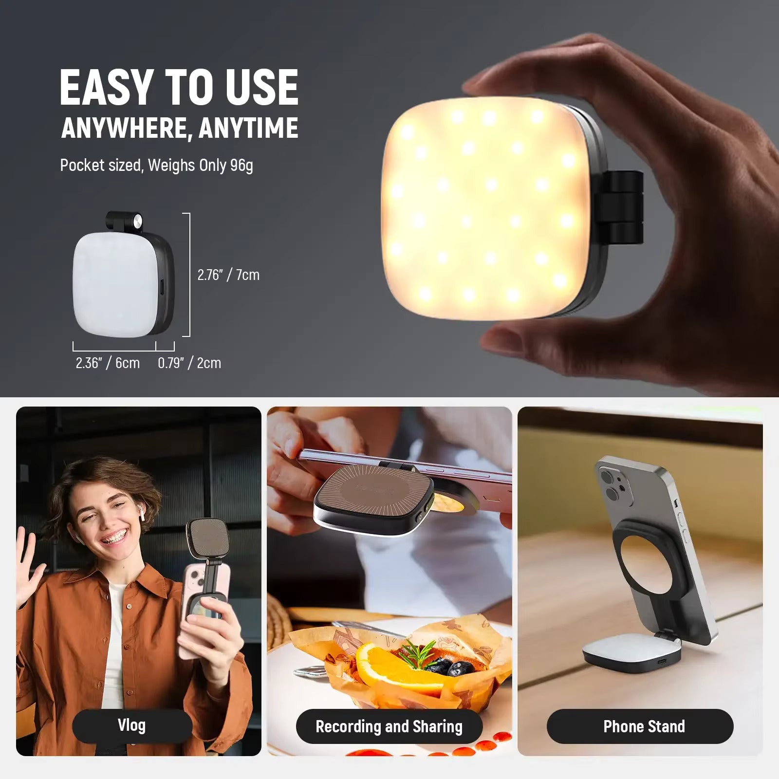 Magnetic Selfie Light Compatible with MagSafe iPhone