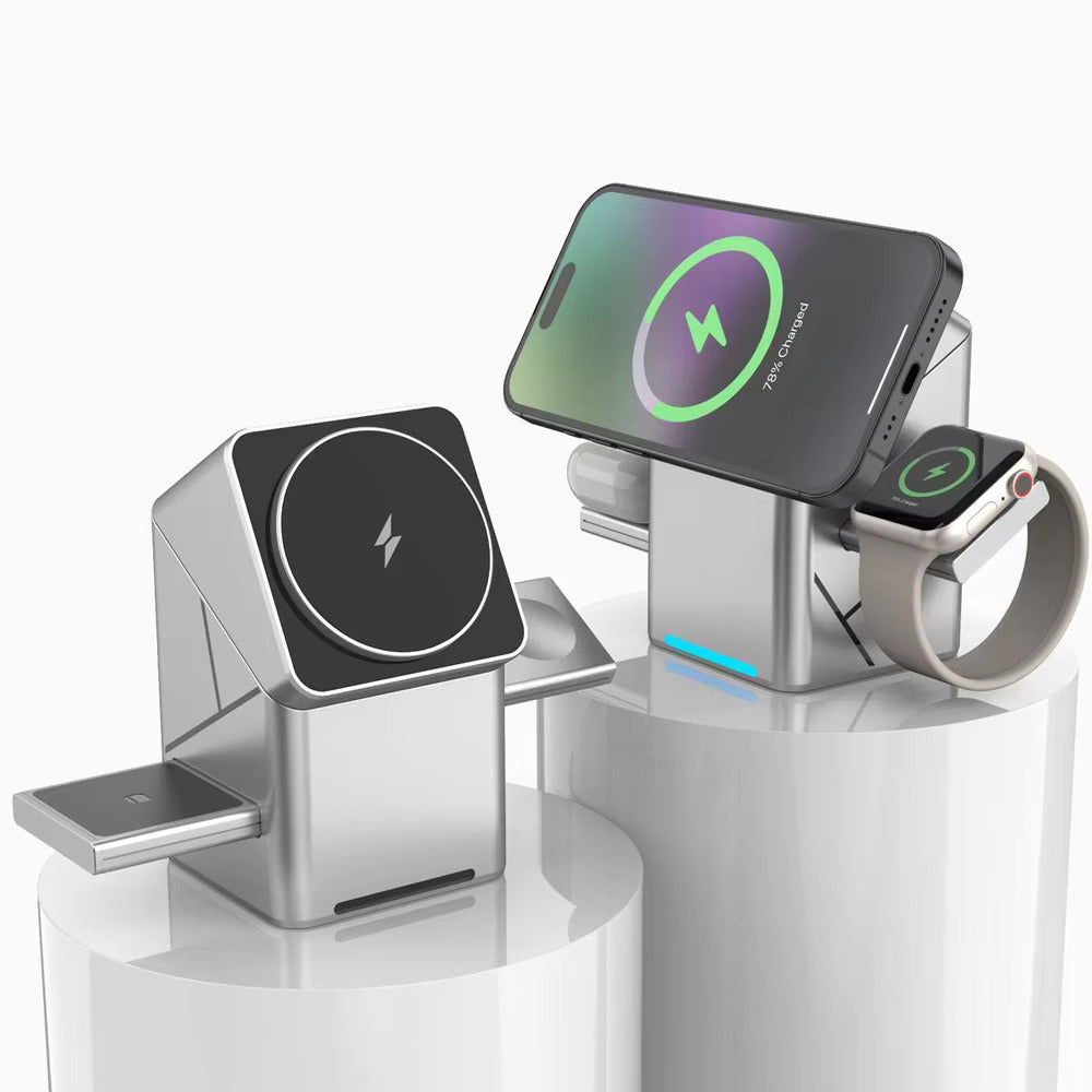 3-in-1 Foldable Magnetic Wireless Charging Station