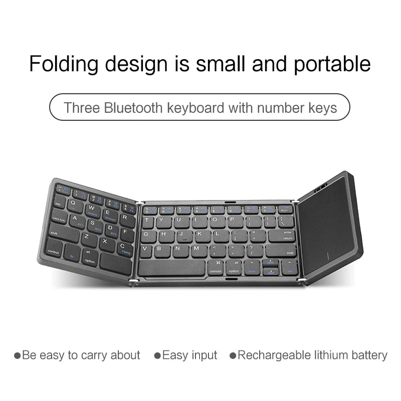 Folding Bluetooth Keyboard with Touchpad