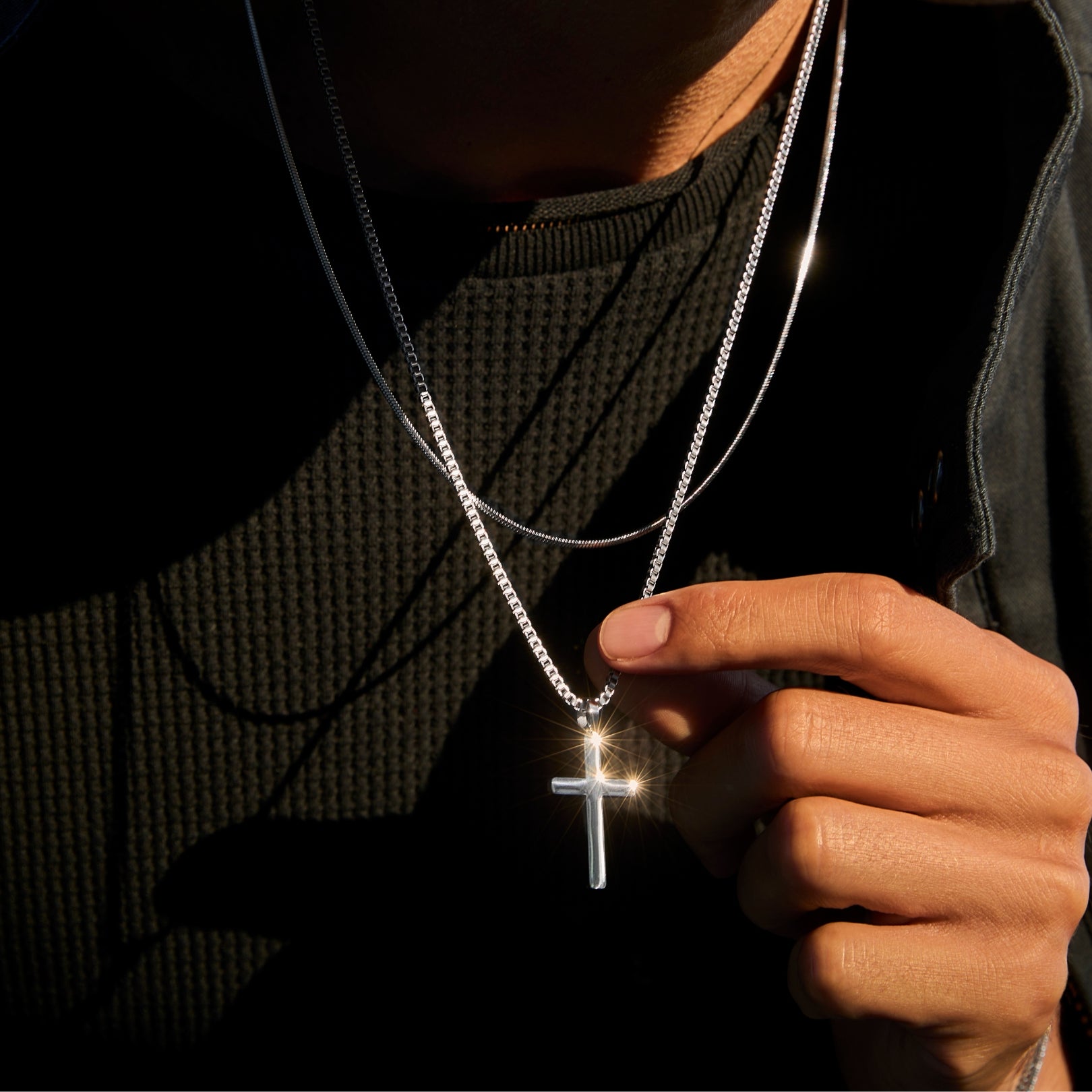 🔥50% OFF🔥 Layered Cuban Cross Necklace — A Bold Symbol of Faith & Strength ✝️