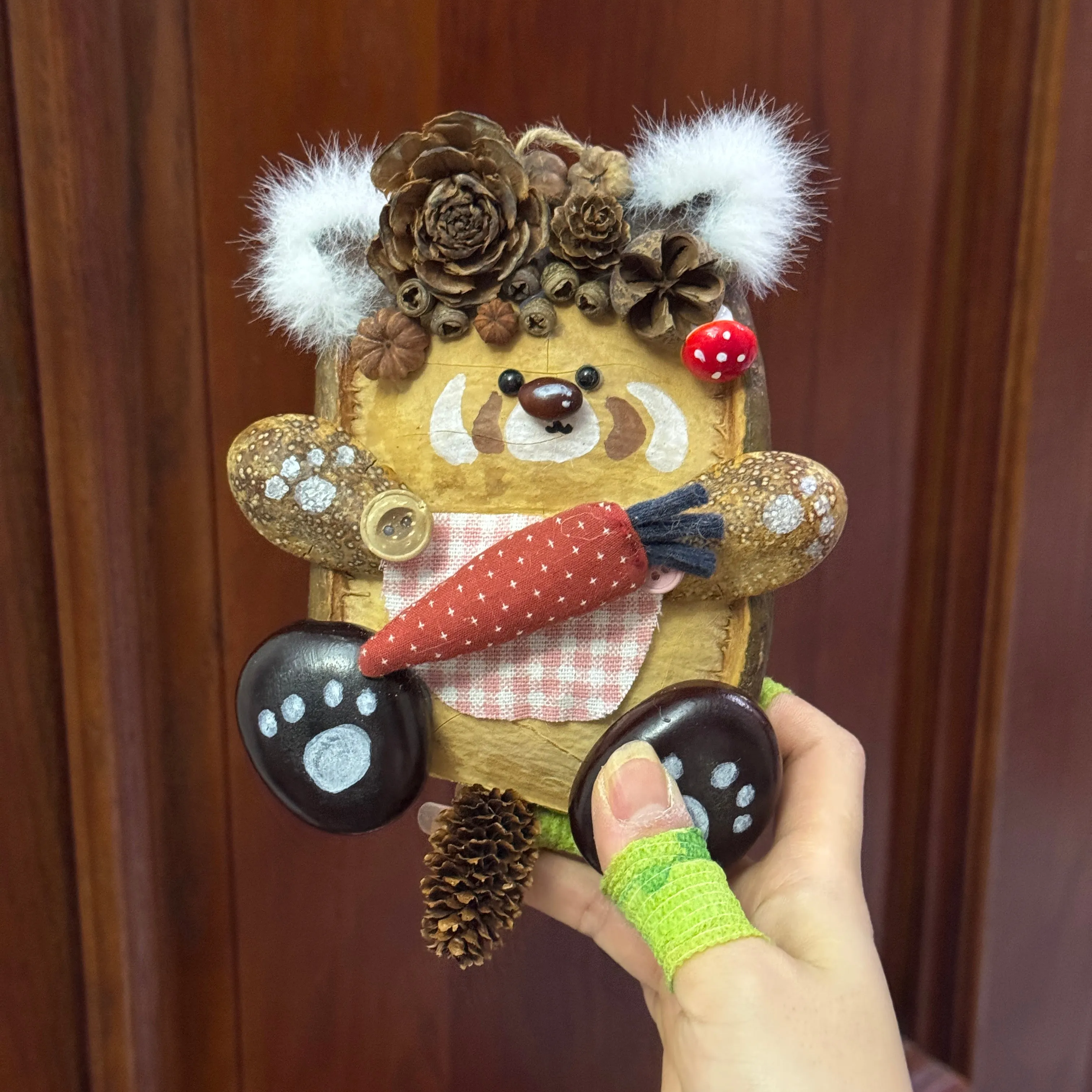 Handmade Entada Double Bean Pod Ornament