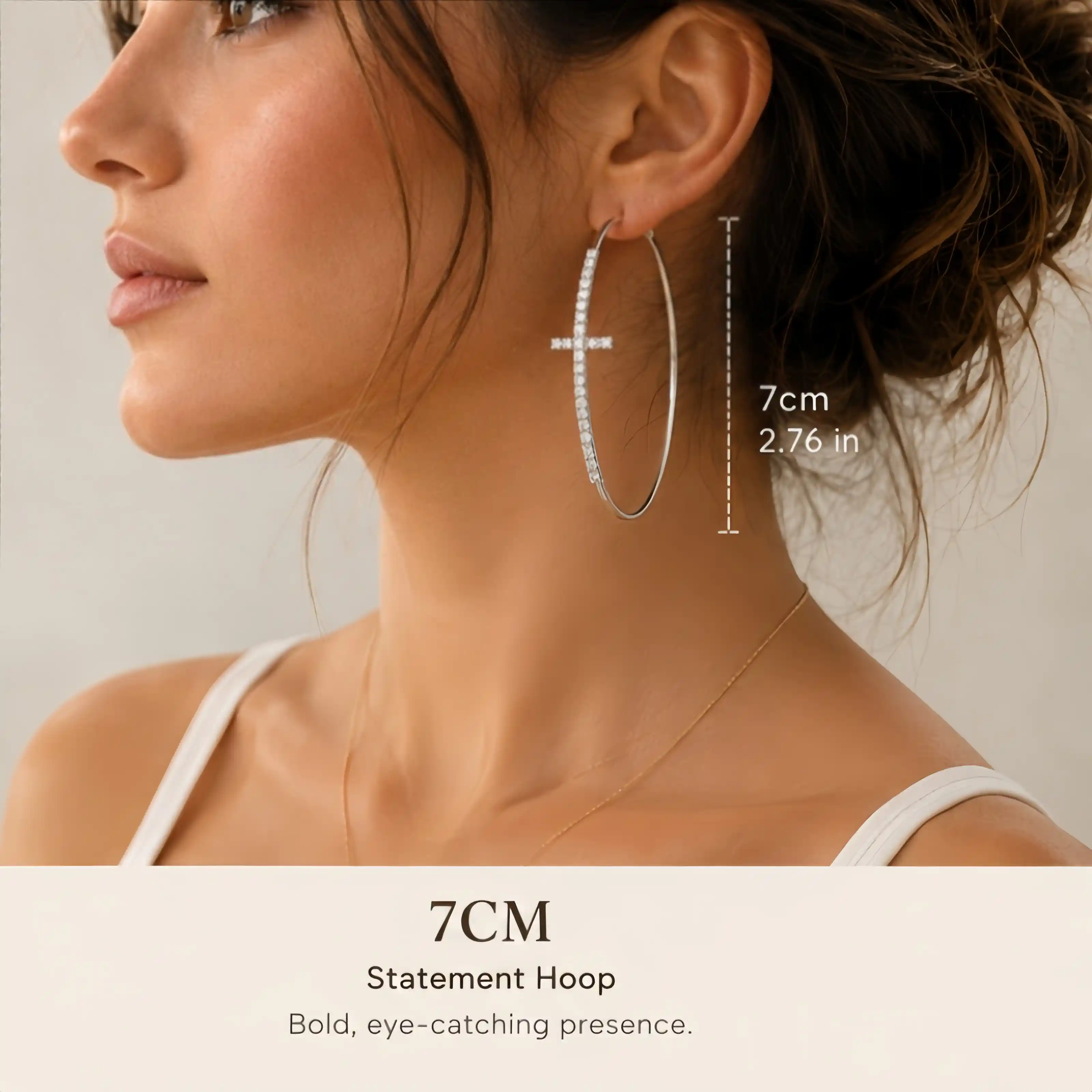 Faith & Grace Cross Hoop Earrings