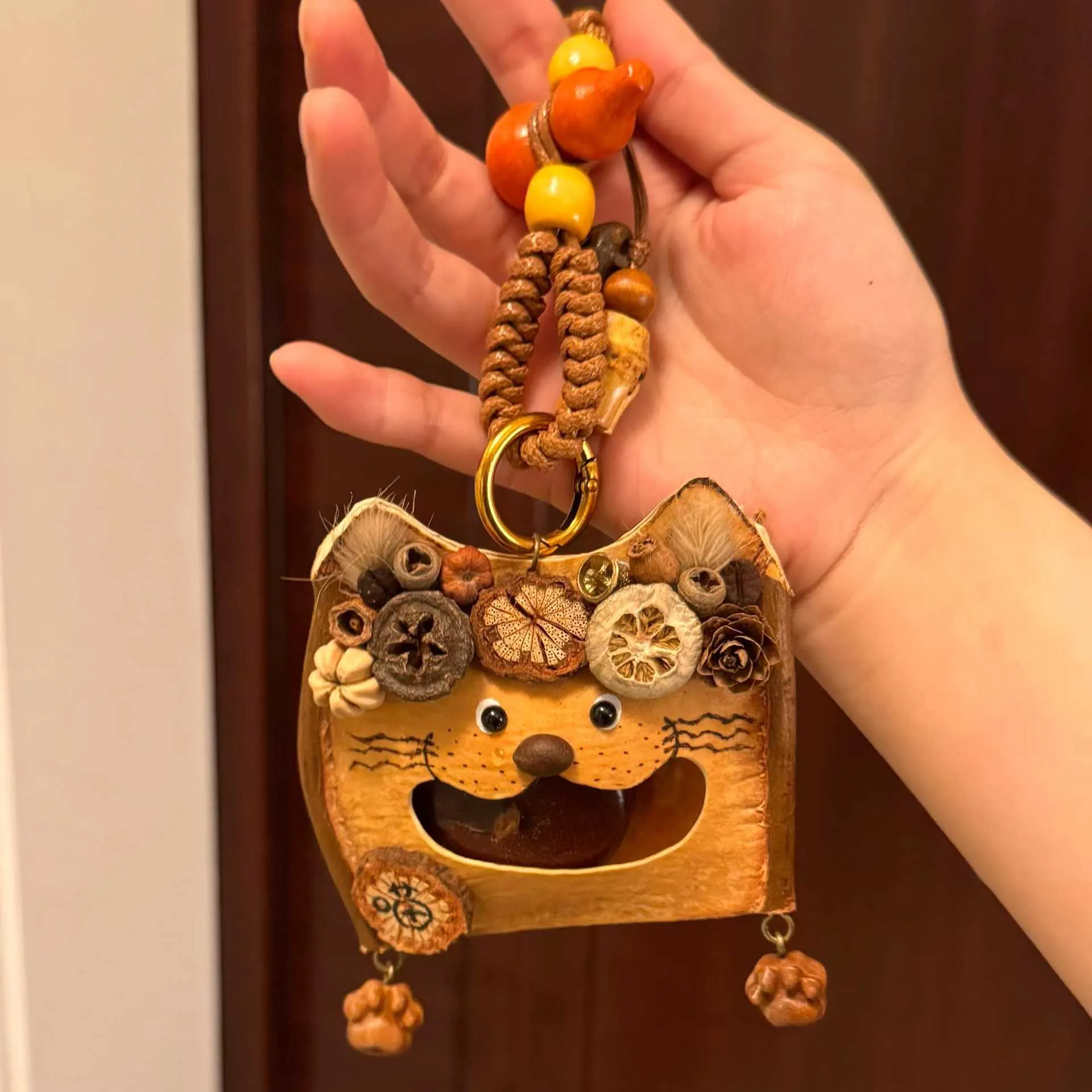 Handmade Entada Single Bean Pod Ornament